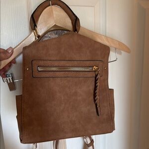 Target Brown Leather Backpack